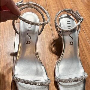 Silver Glitter Heels